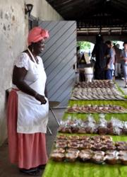 LaVerne Bates with homemade traditional Caribbean tarts and pastries at Fall Festival 2010.